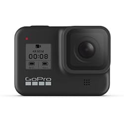 Hero Pro 5 GoPro HERO8 Black, Cámara de Acción Digital 4K Resistente al Agua con Estabilización Hipersuave, Pantalla Táctil y Control de Voz: Transmisión en Vivo Full HD, Bluetooth USB Wireless