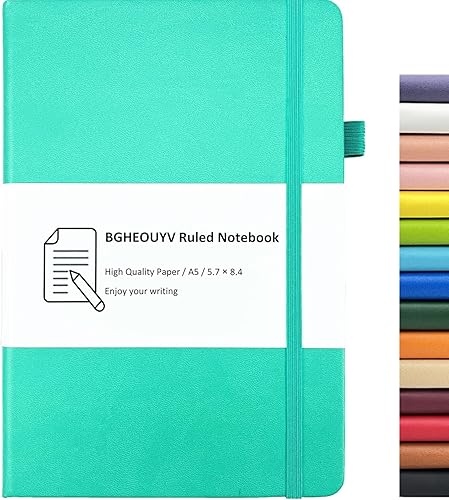 Cuaderno con rayas universitarias A5, 160 páginas, diarios de tapa dura para escribir, cuadernos para el trabajo, oficina, escuela, mujeres y