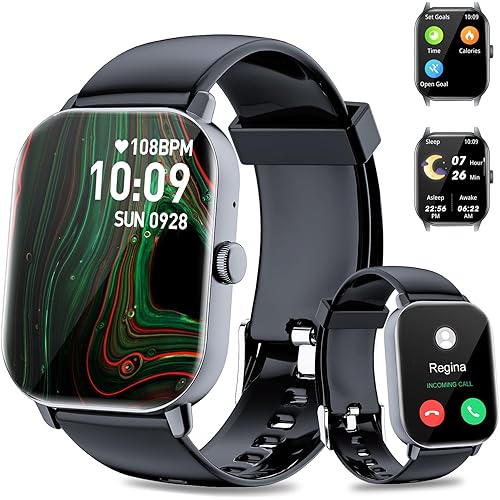 1.91" Smart Watch for Men,Smart Watches for Women,Fitness Tracker with Message Call Function,120+ Sport Modes, IP68 Waterproof,24 Hours Heart Rate/Sleep Monitor,for Android/iOS