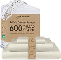 Vista 38 de Threadmill Sábanas de tamaño individual, 100 % algodón, 600 hilos, 3 piezas, diseño de damasco, rayas, gris oscuro, sábanas de algodón peinado