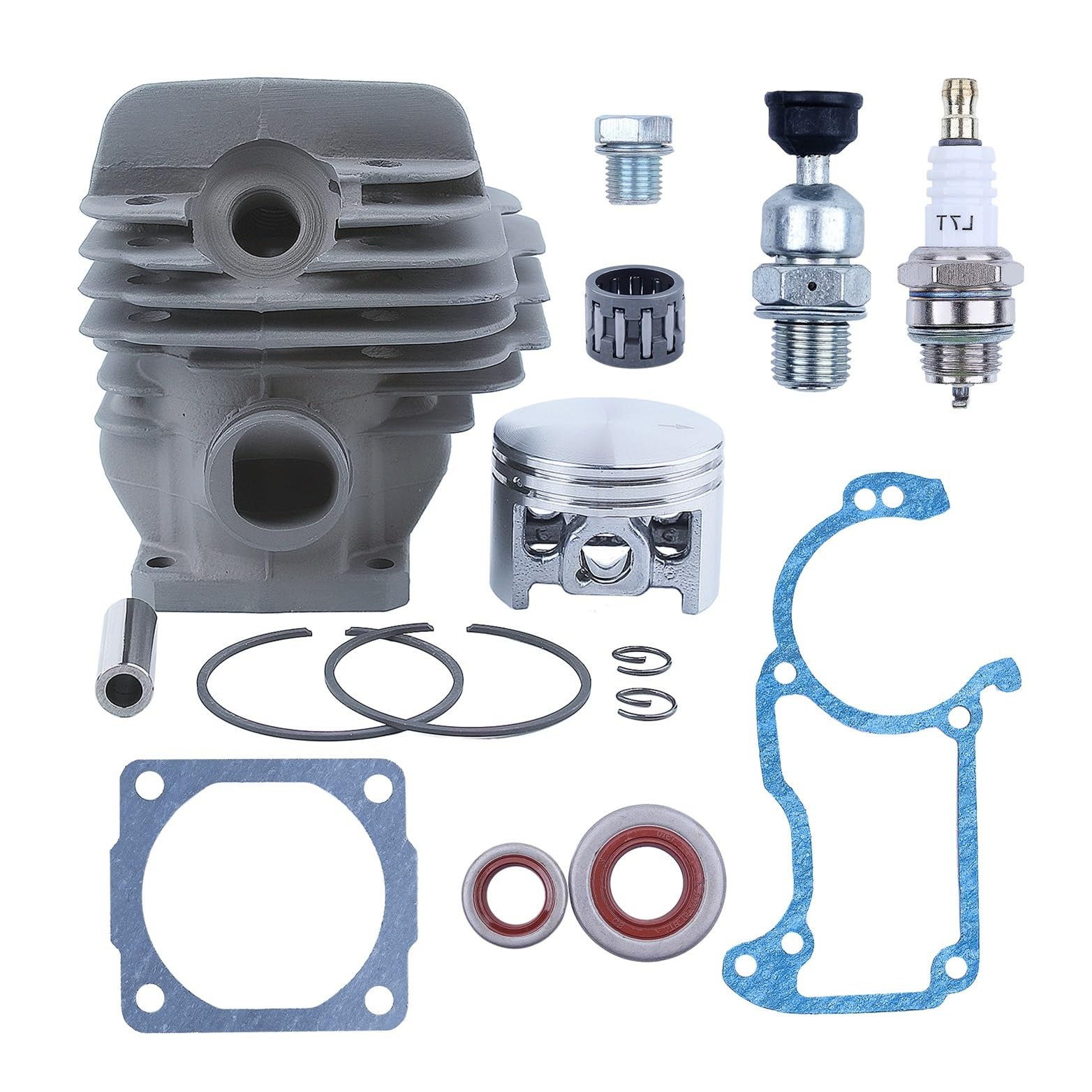 44.7mm MS260 Cylinder Piston Kit Compatible with 026 MS260 026PRO MS260C Chainsaw Parts with Needle Bearing