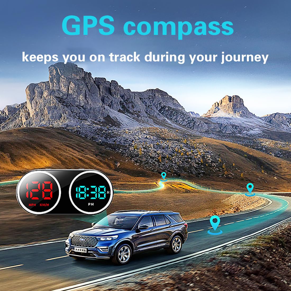 Skymii Heads Up Display For Car Digital GPS Speedometer MPH