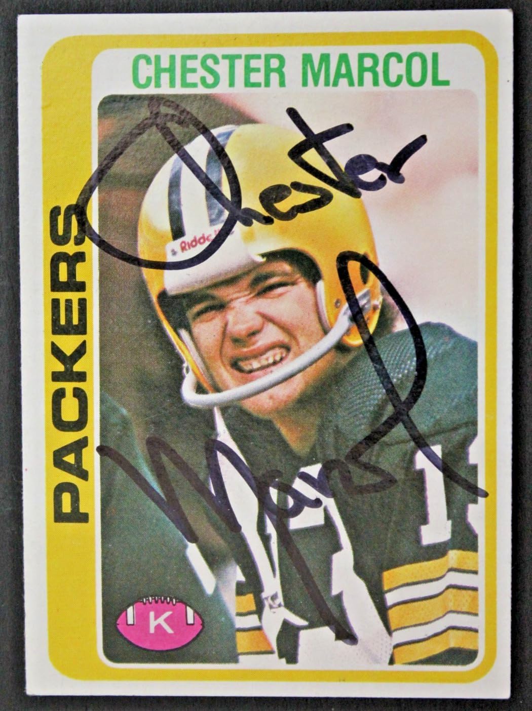 Chester Marcol Green Bay Packers Autograph Signed 1978 Topps #271 Football Card