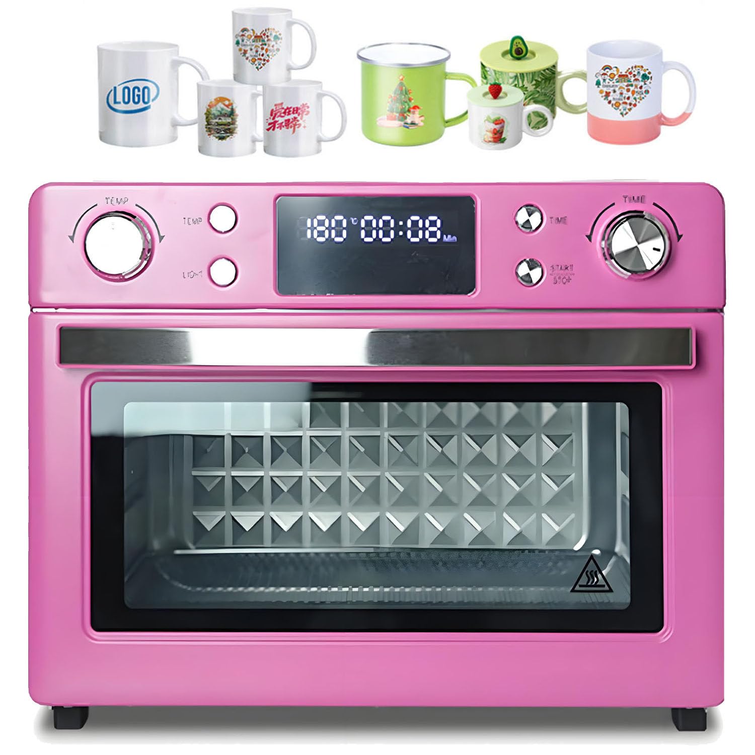 GLBMXDD Sublimation Oven, Sublimation Blanks Sublimation Oven Machine, Rapid Heating, Intuitive Operation,Light Blue Tumbler Heat Press Machine for Sublimation Tumblers 30L