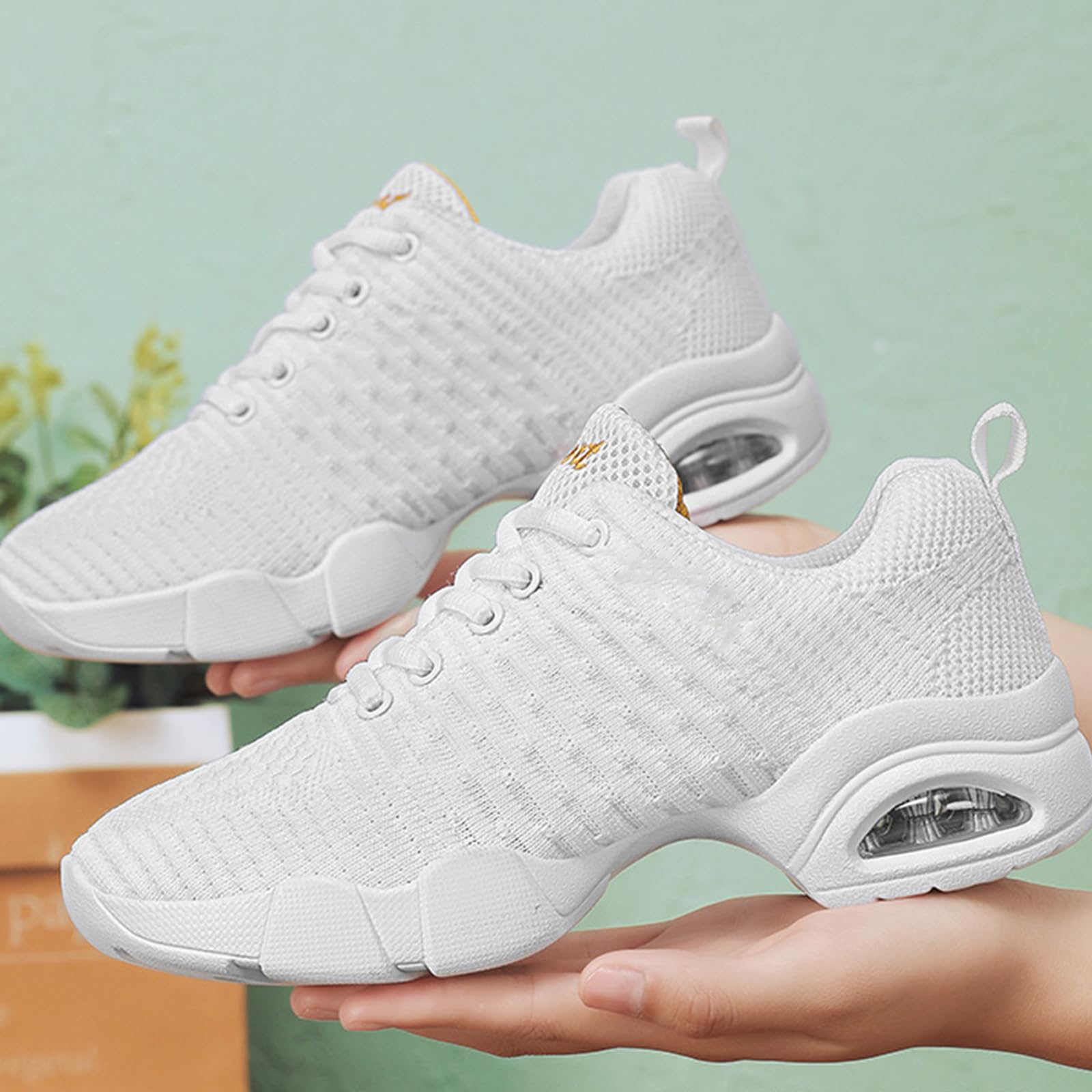 Mujer Zapatos de Baile Jazz Mesh Transpirable con Cordones Zapatos de Baile Hip Hop Modernos Antideslizantes Resistente
