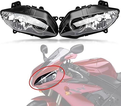 Miniatura 7 de PSLER Faro delantero, faros delanteros de motocicleta, montaje faro para YZF R1 1000 2004 2005 2006