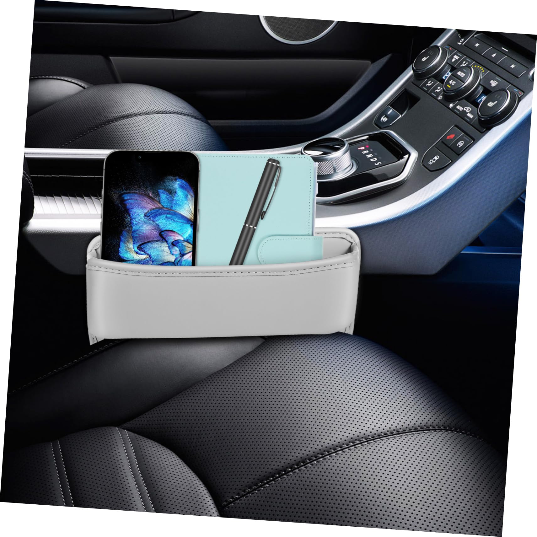 SOLUSTRE Caja de Almacenamiento Cuero 2 Piezas, para Asiento de Coche
