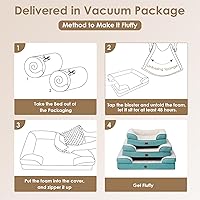 Vista 67 de EHEYCIGA - Cama ortopédica para perro grande, impermeable, de espuma viscoelástica y espuma tipo caja de huevos, bordes elevados, antideslizante