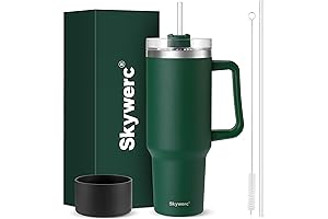 40 oz Tumbler With Handle and Straw Lid - Forest Green