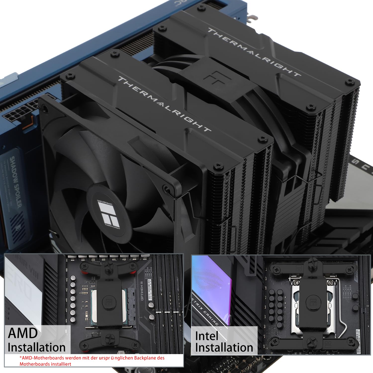 Chłodzenie CPU TR-Thermalright Peerless Assassin 140 Black, Podwójna wieża z 6 rurkami ciepła, Podwójne wentylatory PWM 1500 RPM,Czarna górna pokrywa,dla AM5/AM4 oraz Intel LGA1851/1700/115X/1200/2011