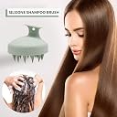 VALKYRIE Scalp Massager Shampoo Brush, Wheat Straw body with Soft Silicon Bristles, Hair Scalp Scrubber, Scalp Exfoliator | Dandruff Removal, Prevents Hair loss for Men & Women (J GREEN) gallery image
