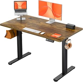 ErGear Electric Height-Adjustable Desk 120 x 60 cm, Desk Height Adjustable with 4 Memory Functions, Gaming Table with 4-Piece Table Top - Amazon product rated Grade A