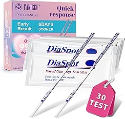 30 Pack Pregnancy Test Strips, Portable pregnancy tests strip, Pregnancy Test Strips for Early Detection, Rapid detection within 3-5 minutes, Reliable Results at Home