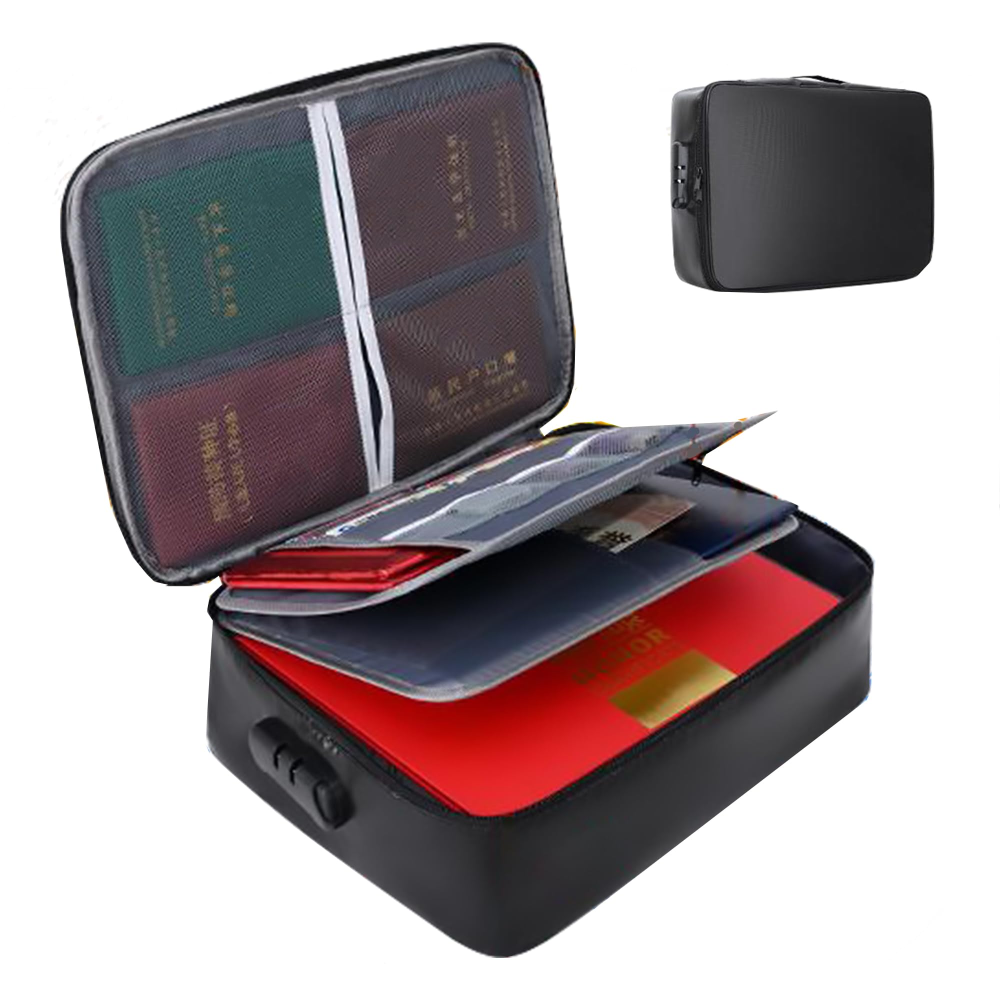 Boîte de rangement verrouillable étanche et ignifuge pour protéger vos documents précieux