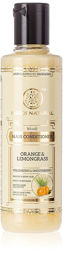 KHADI NATURAL Orange Lemongrass Herbal Hair Conditioner, 210ml