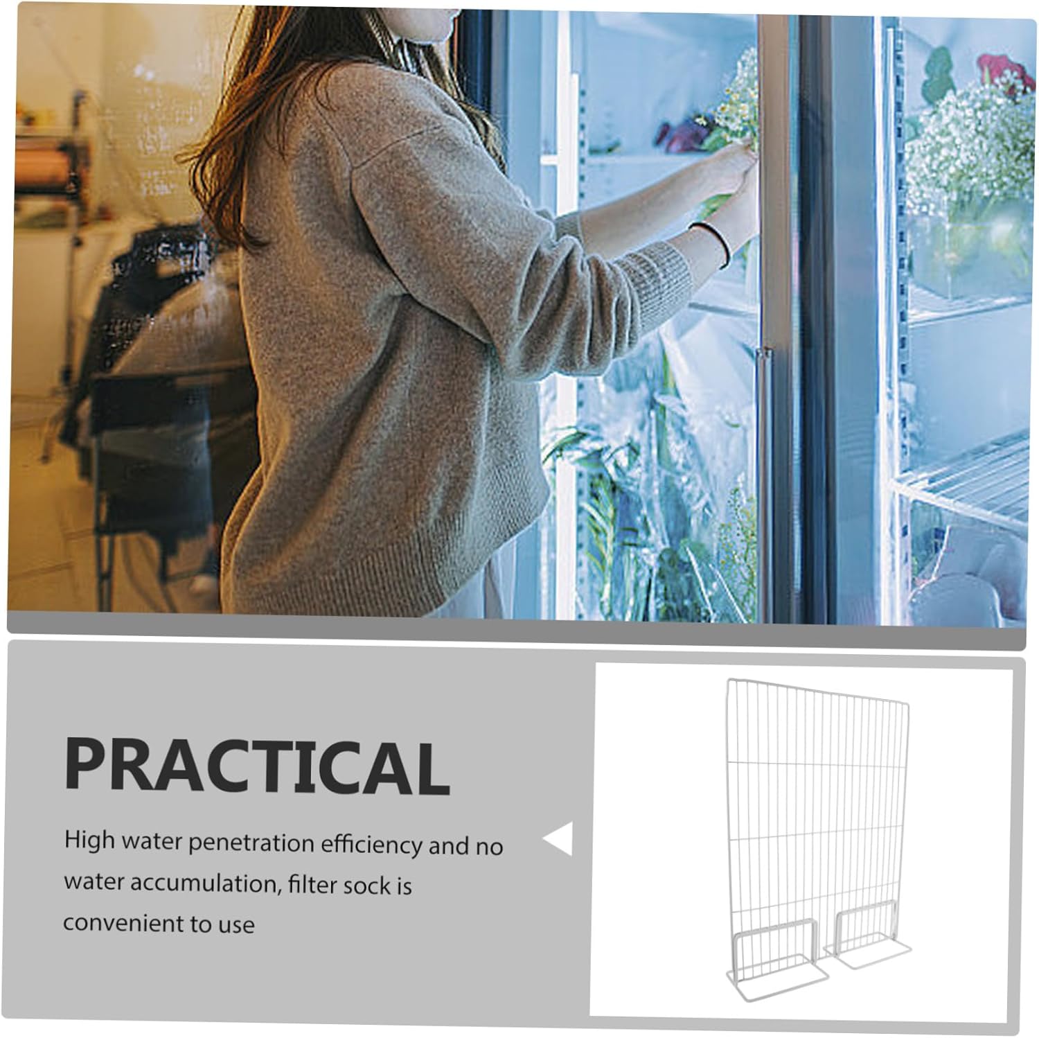 Alipis Iron Freezer Divider for Efficient Food Organization Mesh Partition for Home Commercial Use Space-saving Storage for Freezer Fridge Wire Separator