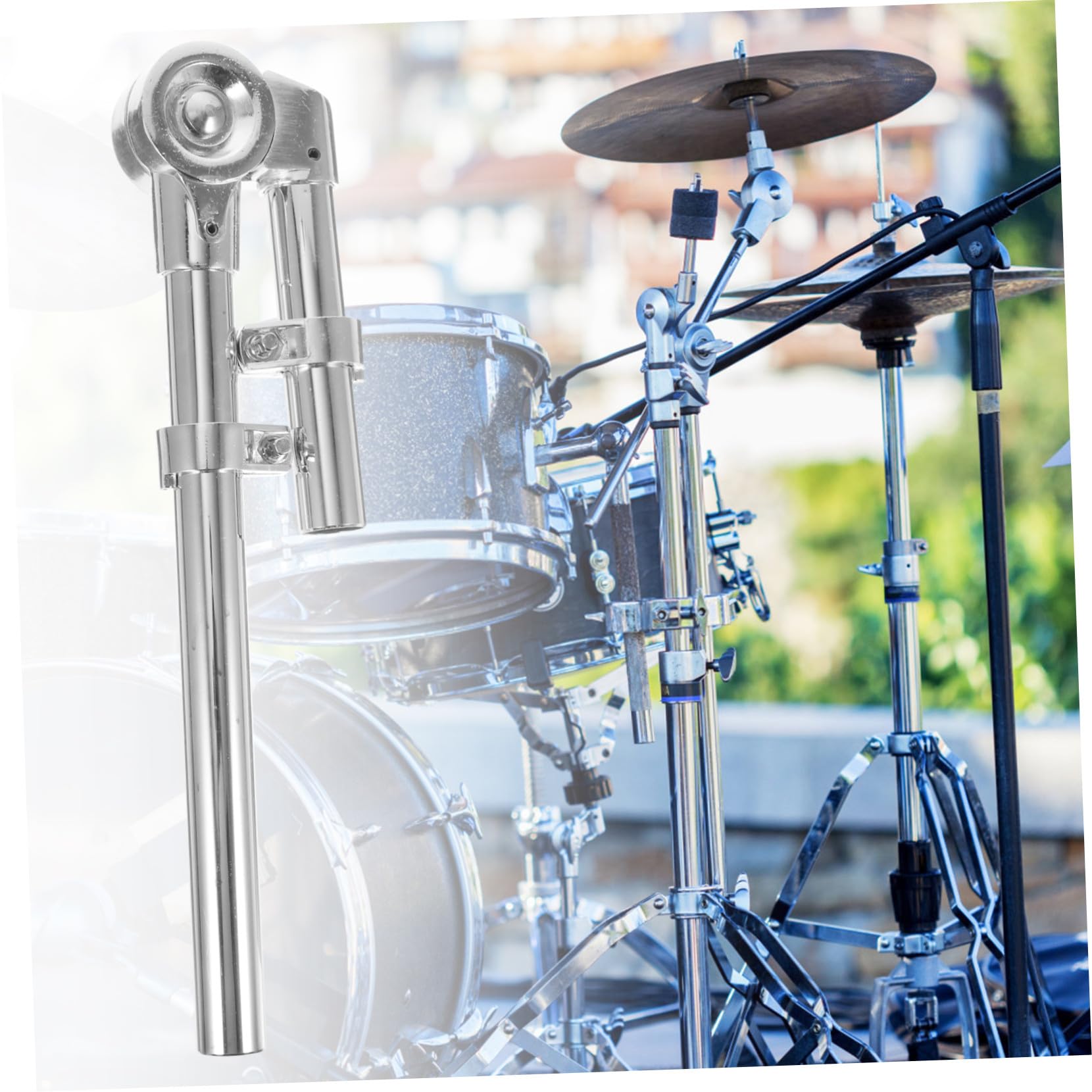 Tom Drum Halterung aus Metall, Leichte Robuste Aufhängung, Silber