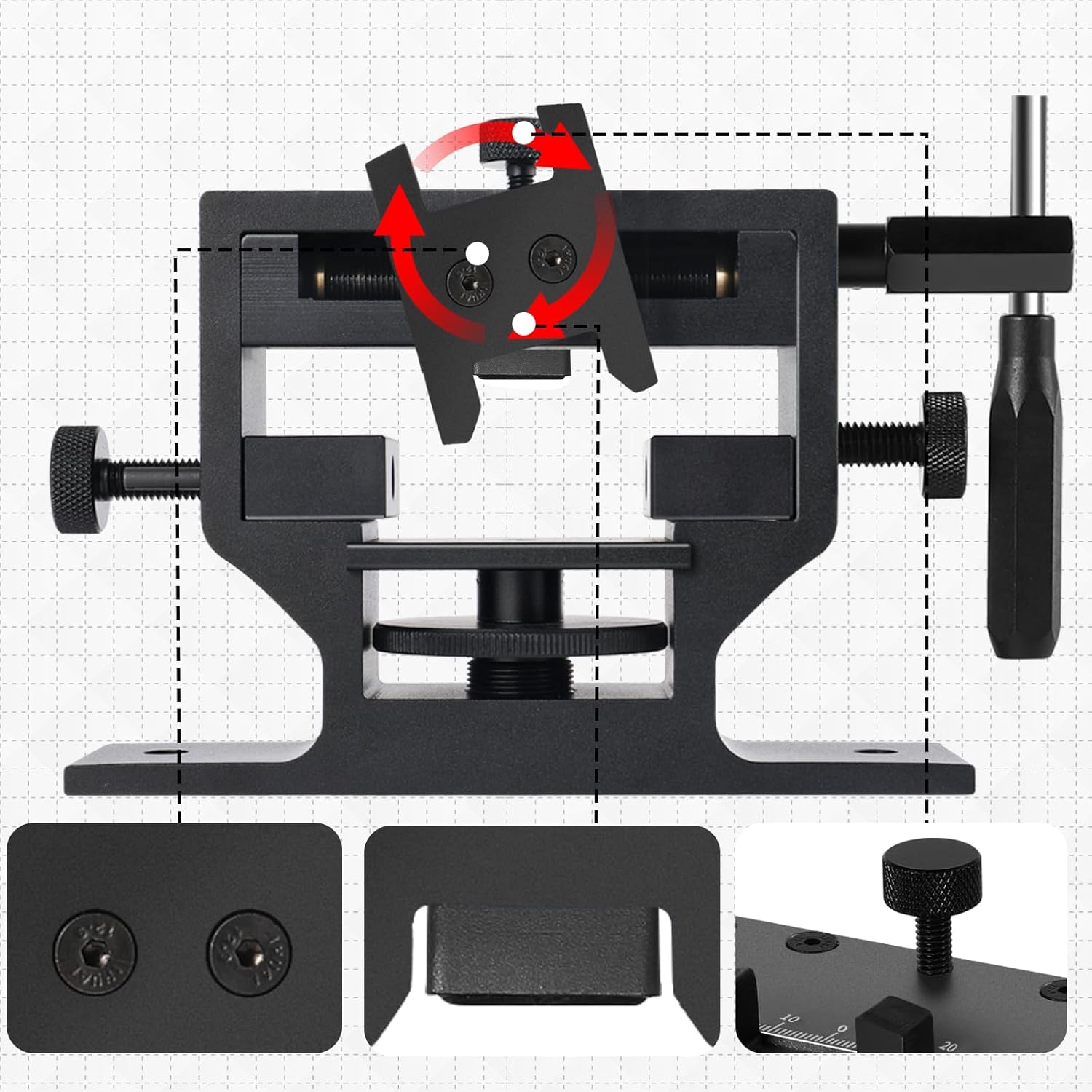 Sight Pusher with Heavy-Duty Construction and Rotatable Rear Sight Tool for Handguns Pistol Sight Removal Tool