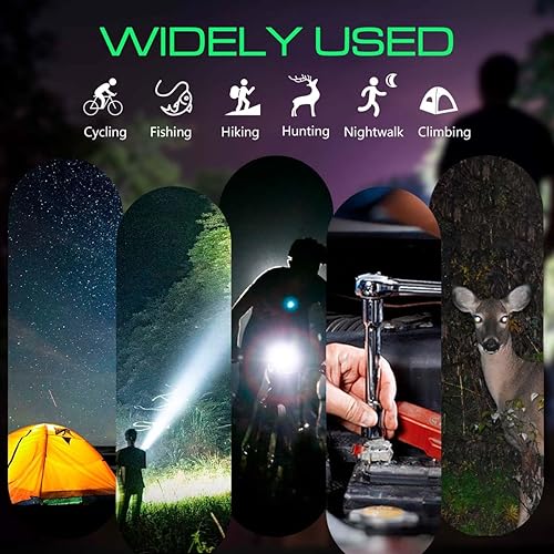 Miniatura 6 de Linterna de montaje en riel de 5000 lm, linterna Airsoft USB Picatinny linterna recargable para regalo, 5 modos de linterna de rifle - Interruptor