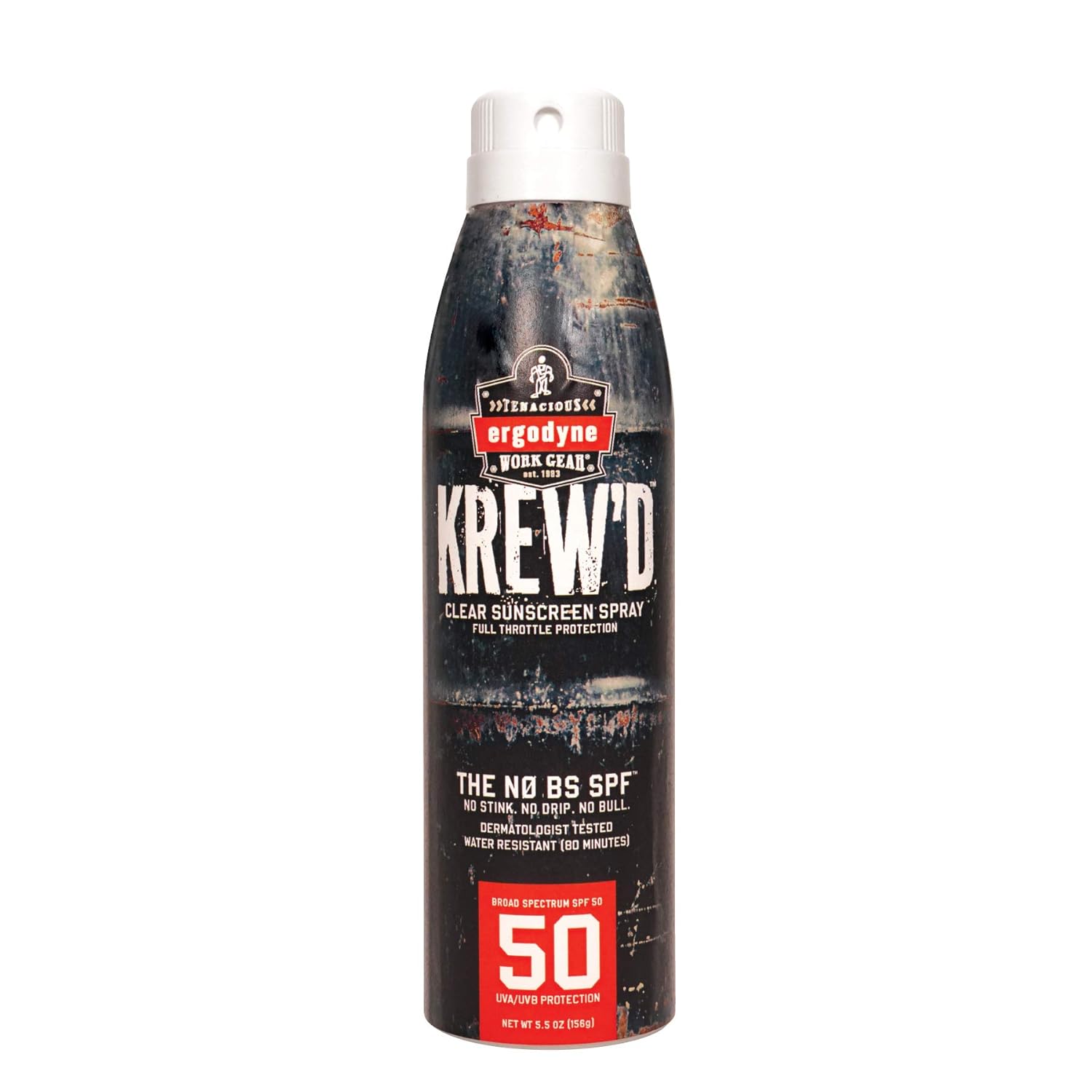 Ergodyne KREWD 6353 Sunscreen Spray Broad Spectrum SPF 50 Water Resistant 5 5 oz
