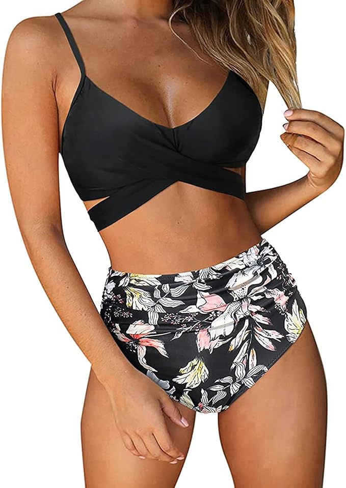 NAries Swimsuits for Curvy Women,Women's Bikini High