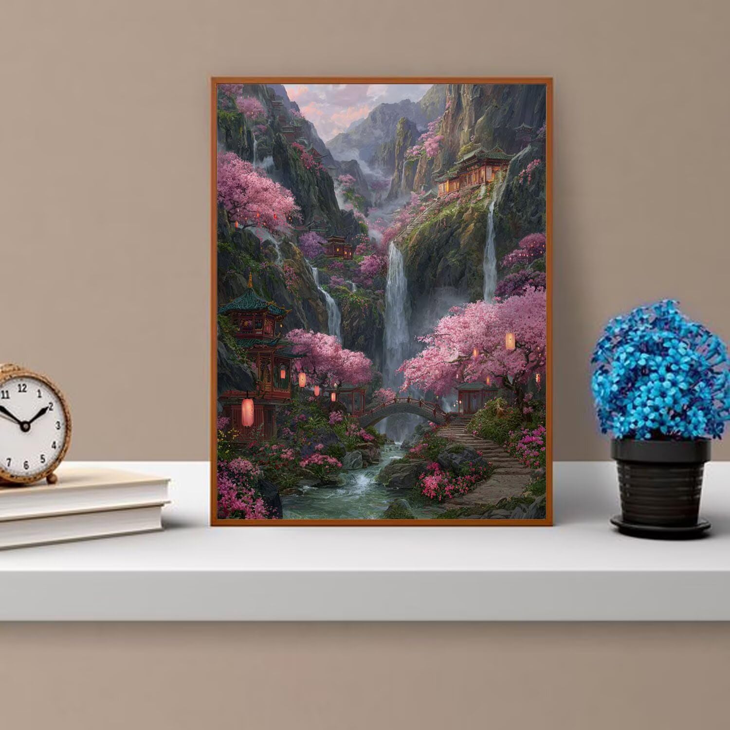 Dipingere con i Numeri Adulti Foreste, Cascate Dipingere con i Numeri Bambini DIY Kit, Set Premium con Pennelli, Decorazione Casa & Creativo Regalo, Attività di Tempo libero 90x120cm z-370
