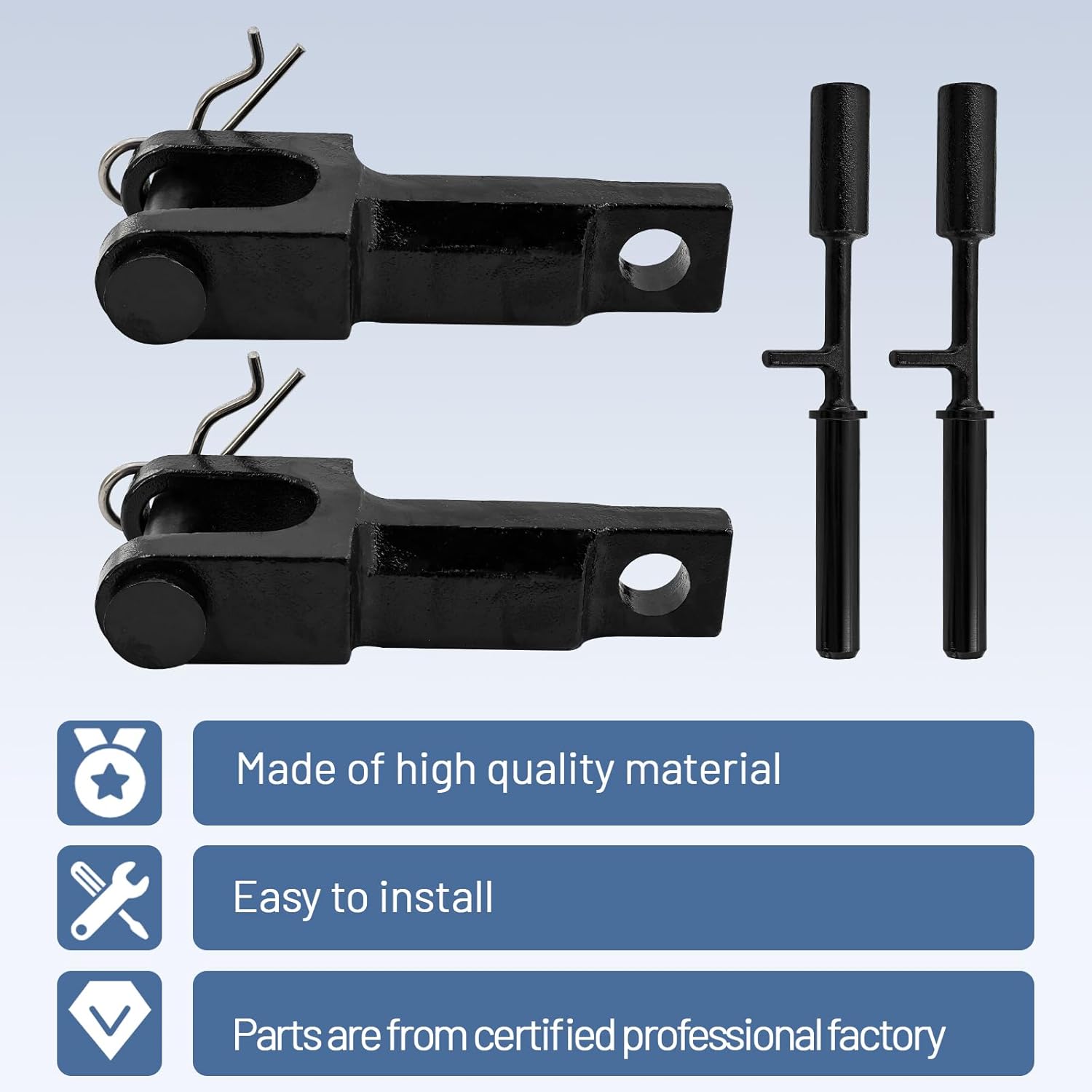 A20-6013 Rev A Towhooks with Tow Pins Fits for Peterbilt for Kenworth A65-6008 A65-6000 14264AA Full Set Rev A Tow Hooks Tow Pin Kit (2 PCS)