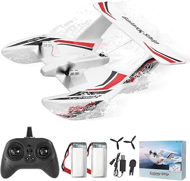 RC Plane for Water Land & Air, 3CH RC Airplane Remote Control Boat Amphibious Tri-Phibian Aircraft 2.4GHz Seaplane Glider RC Floatplane for Teens Adult