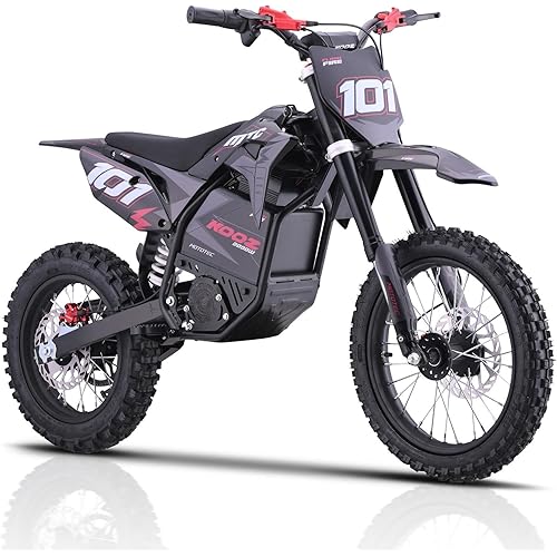 KOOZ HP115E Electric Dirt Bike Ebike for Kids and Teens, 40 MPH 60V 2000W (Max 3000W) Offroad Motorcycle with 14"/12" Tires, Hydraulic Brakes, Ideal for Offroad Riding (40 MPH Red)