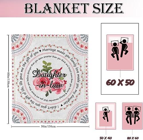 Miniatura 5 de Regalos para nuera, manta bohemia para nuera, regalos de suegra, regalos de cumpleaños para nuera, regalos de nuera, regalos para nuera, regalos