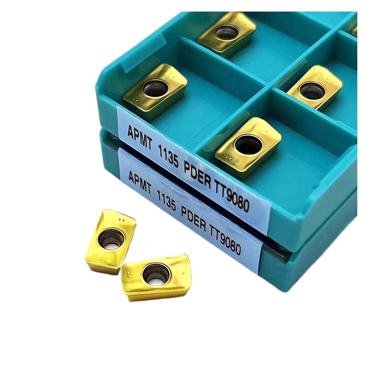 Turning Indexable Inserts Carbide 10PCS APMT1135 PDER TT9080 APMT1604 Hard Alloy External Turning Tool Indexable Milling Tools(APMT1135 PDER TT9080)