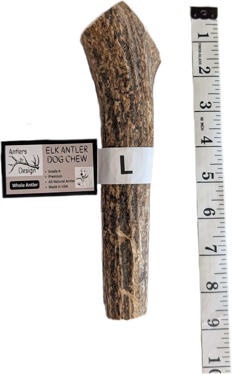 Elk Antler Chew for Dogs, Split or Whole Antler, All Natural Long-Lasting Durable Dog Bone for Aggressive Chewers (Large Whole)