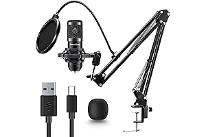 USB Microphone for Gaming, 192kHz/24Bit Gaming Microphone for PC with Noise Cancelling,...