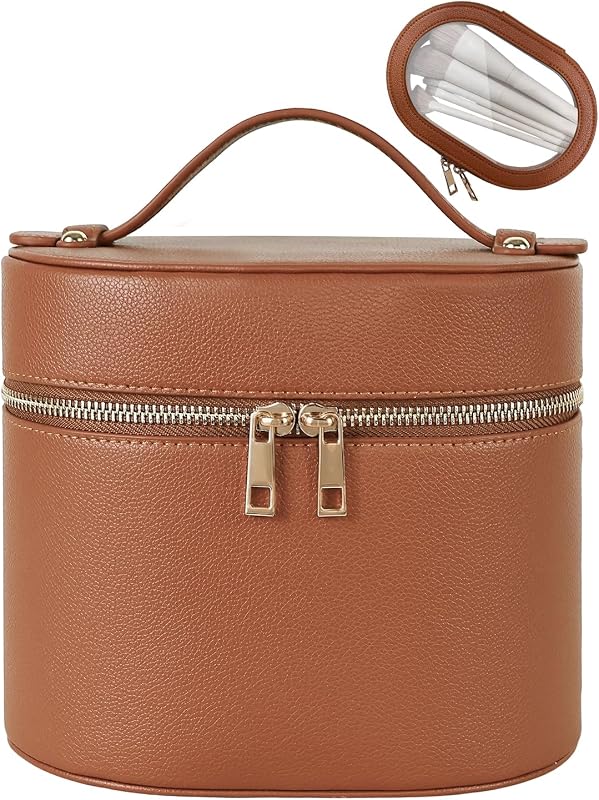 Necessaire de maquiagem Prite com 2 peças, estojo cosmético para viagem e bolsa transparente