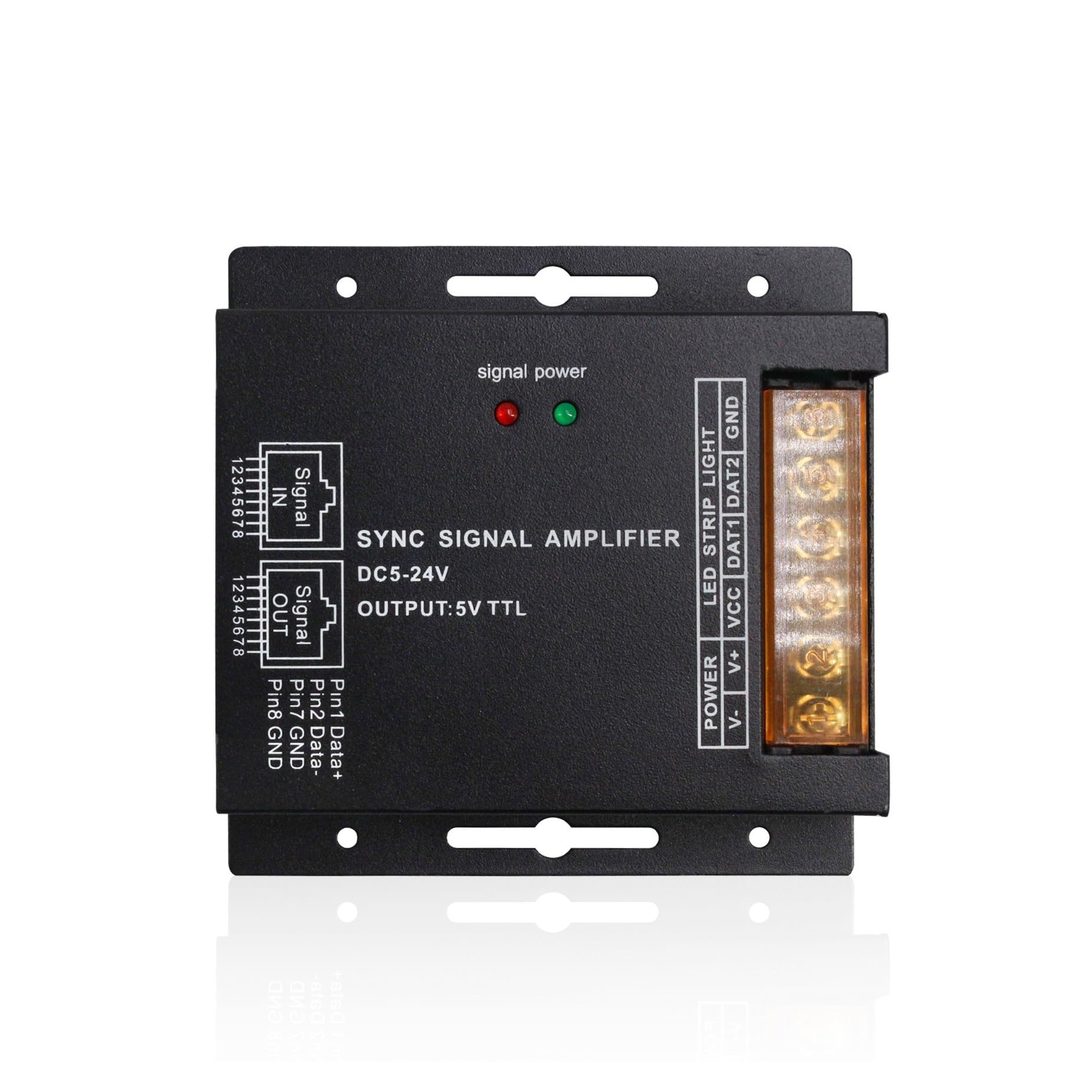 Controlador de música 2,4G con atenuador LED y amplificador de señal para cable de red