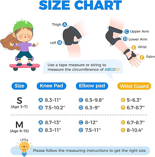 Miniatura 4 de BOSONER Rodilleras para niños y jóvenes, coderas para patines de ruedas, ciclismo, BMX, bicicleta, patinaje, patinaje, deportes
