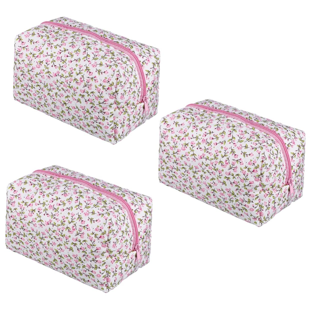 VALICLUD 3stücke Reise Kosmetiktasche Mit Floralem Design Praktischer Makeup Organizer Für Damen Leicht Und Tragbar Für Reisen Und Unterwegs Vielseitige Verwendung Für Kosmetik Und