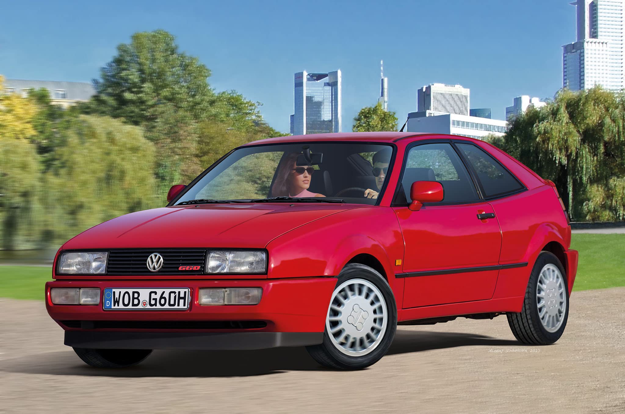 Revell Zestaw modelarski I zestaw upominkowy VW Corrado I skala 1:24 I poziom 4 zestaw do montażu I liczba części 77 I od 12+ lat I dla dzieci i dorosłych I zawiera klej farby i pędzle, szczegółowy