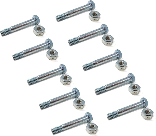 The ROP Shop | (10 pasadores de cizalla y pernos para soplador de nieve John Deere 1332DDE 524D 724D 826D