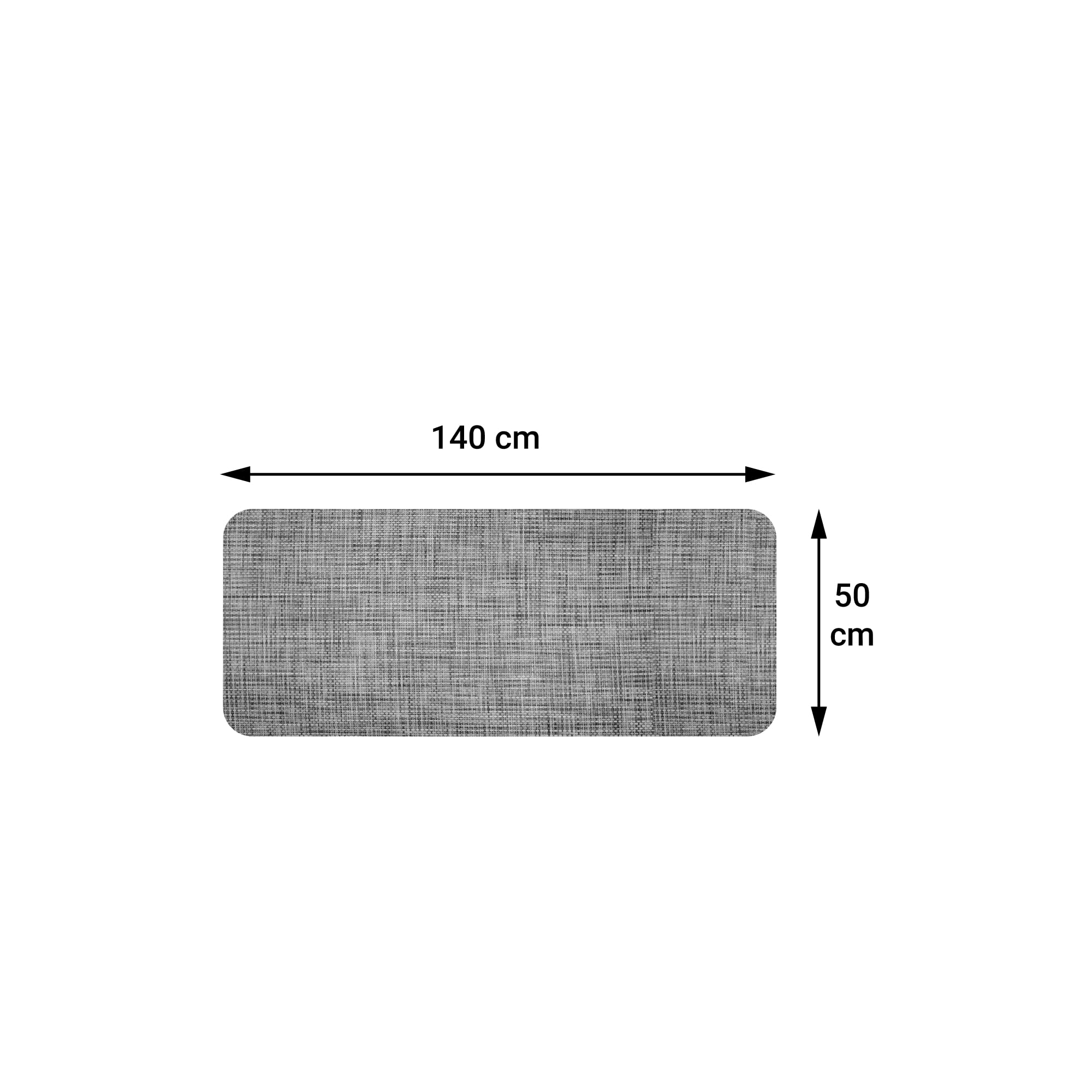 Comart - Tappeto Cucina Manhattan - Impermeabile - Antiscivolo - Antimacchia - PVC Intrecciato - Passatoia Effetto Metallico Cangiante - per Corridoio, Cucina e Bagno - Pumice Grey - 50x140 cm