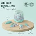 LuvLap 4 in 1 Baby Grooming Set with Cute Case, Baby Manicure Set with Nail Scissors, Nail Clipper, Nail File & Tweezers, Grooming Kit for New Born & Toddler, BPA Free, Compact & Easy to Carry, 0m+ gallery image
