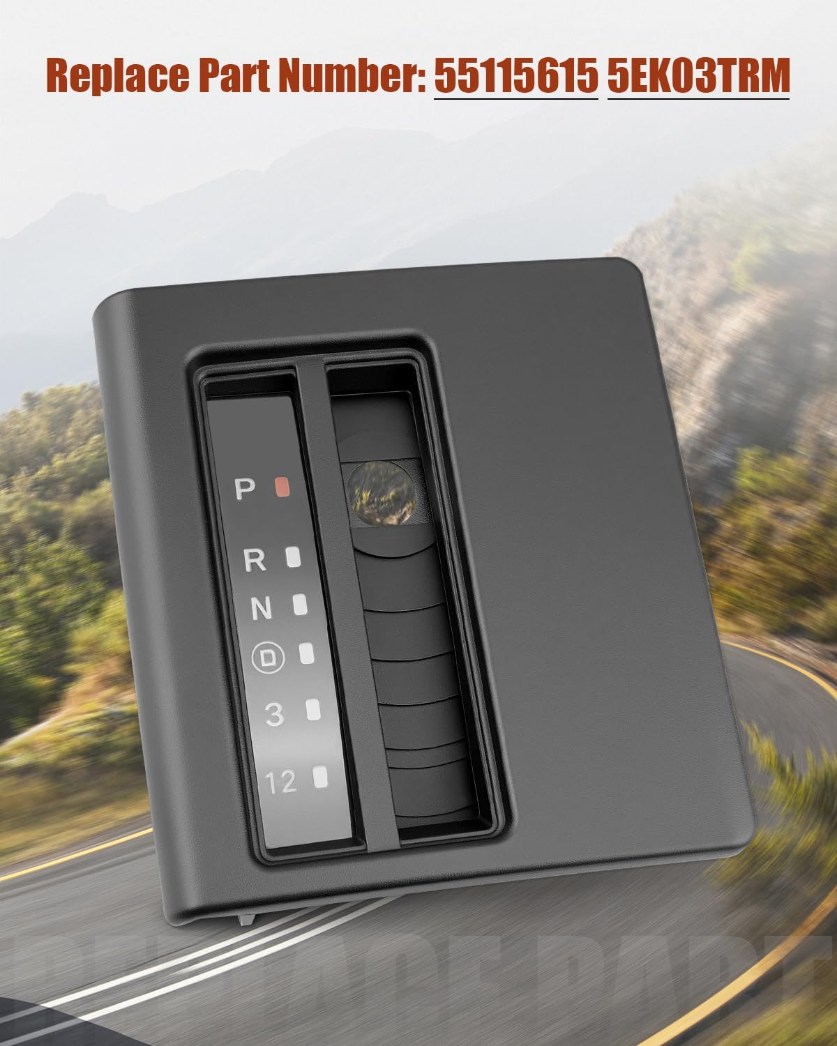 Automatic Floor Shift Indicator Bezel Trim Auto Console Fit for Jeep Cherokee XJ 1997-2001 Replace 55115615 5EK03TRM