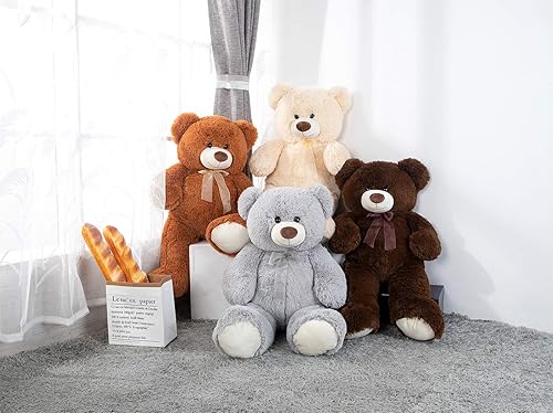 Miniatura 6 de Toys Studio - Adorable oso de peluche gigante, de 36pulgadas, color marrón oscuro, felpa suave, para novias y niñas