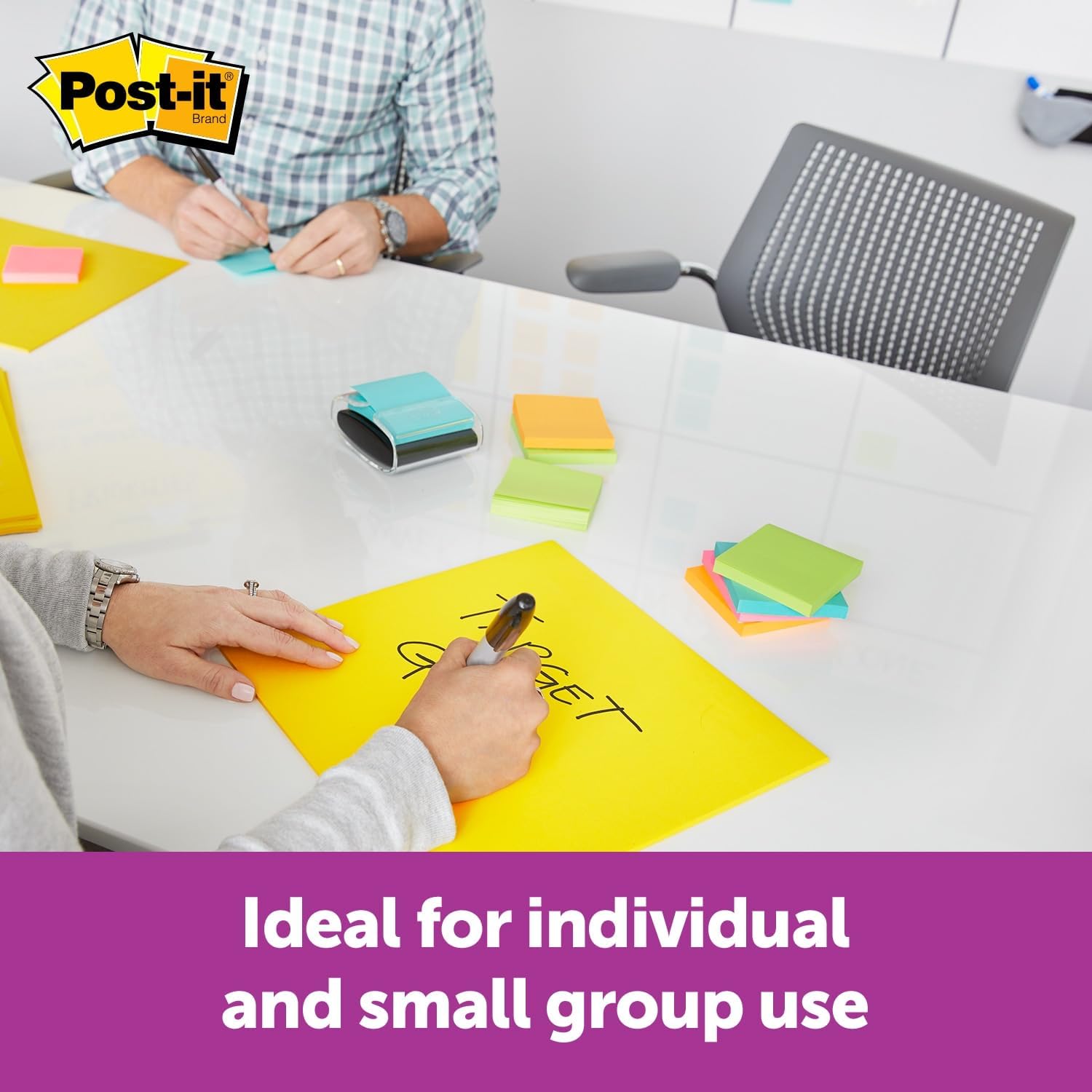 Post-it Super Sticky Big Notes, 11 in x 11 in, 1 Pad, 2X The Sticking Power, Yellow, Recyclable (BN11), 3 Pack