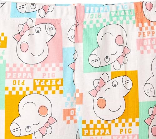 Vista 6 de Peppa Pig Conjunto de 4 piezas de algodón de manga larga y pantalones de pijama para niñas pequeñas