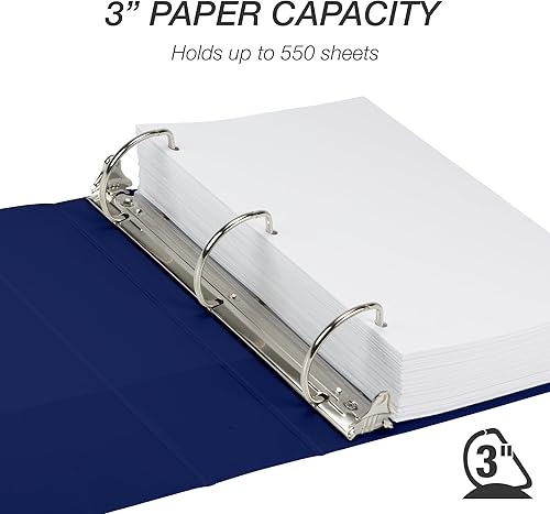 Vista 584 de Samsill Carpeta duradera de 1.5 pulgadas, fabricada en los Estados Unidos, carpeta de anillos en D, carpeta transparente personalizable, surtido