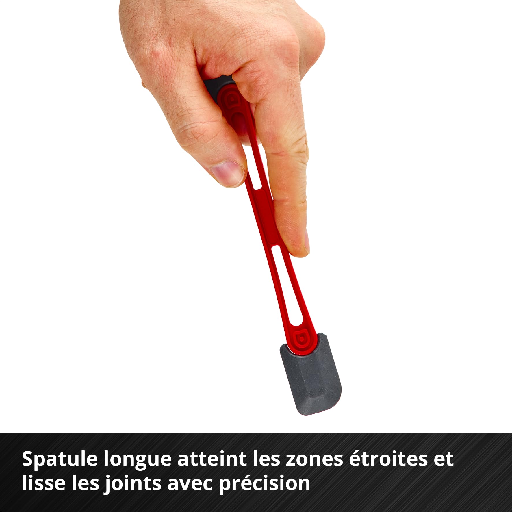 Einhell Kit pistolet à cartouche Profi, 5 pièces (rapport de force 1:12–1:24 commutable, stop goutte, outil à joints en nylon, spatule longue, 2 embouts avec angles R5/R10)