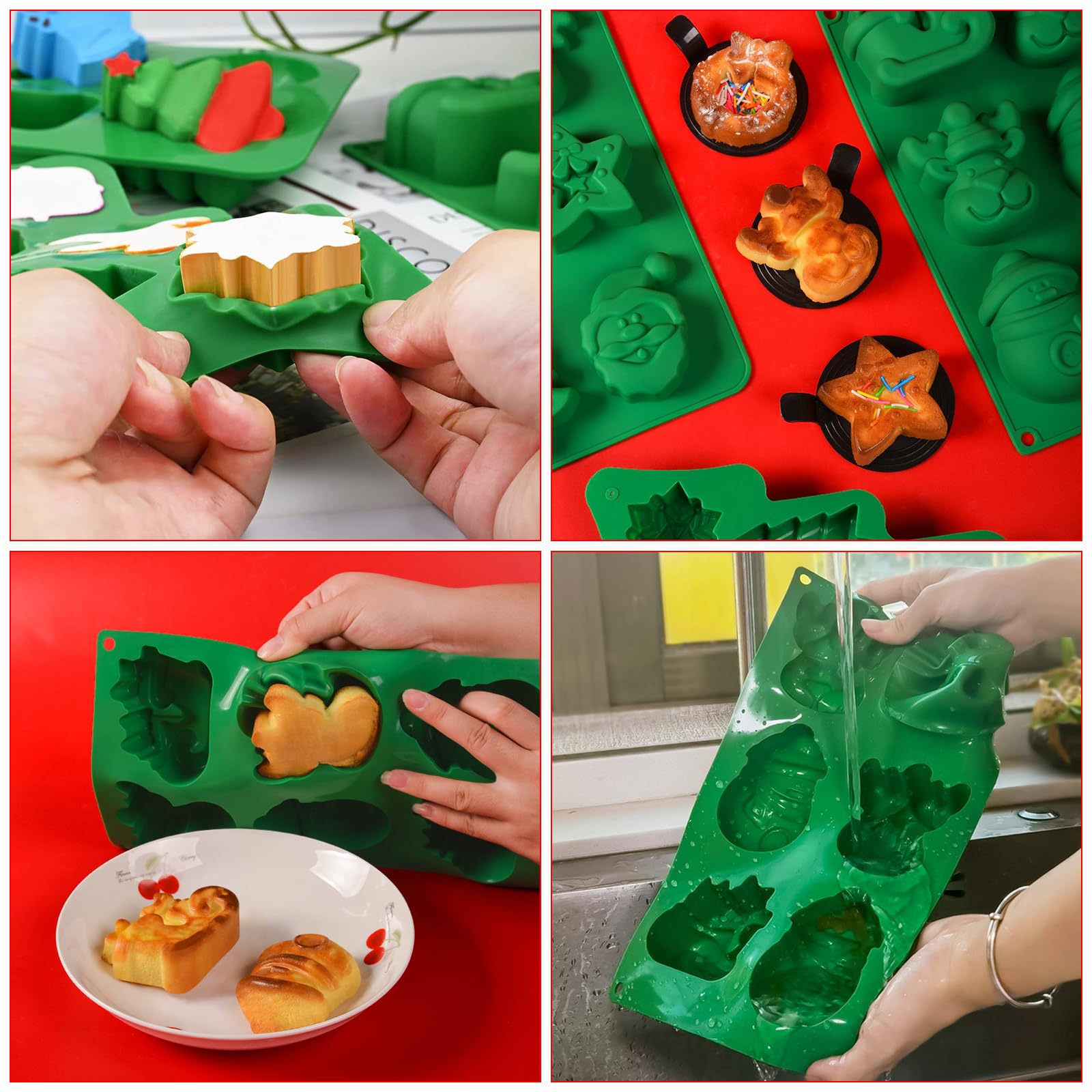 Moules à Savon En Silicone En Forme D'arbre De Père Noël