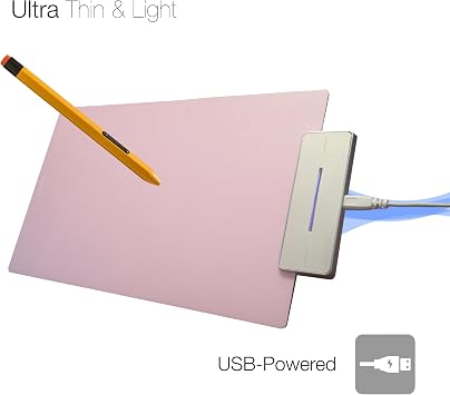 Artisul Pencil Medium Sketchpad - Digital Graphics Tablet and Pen (Rose Pink)