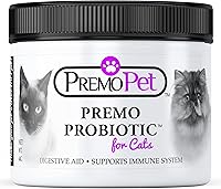 Vista 1 de Probiótico para gatos – 120 porciones – Premo Pet – Ayuda digestiva más prebióticos – Lo mejor para diarrea, vómitos, gases, afecciones de la piel